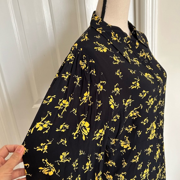 GANNI Printed Crepe Long Sleeve Shirtdress - Picture 8 of 16